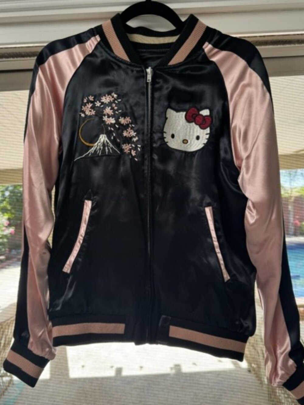Sanrio Hello Kitty Sakura Reversible Sukajan Bomber Jacket in a Size Small - Picture 5 of 8